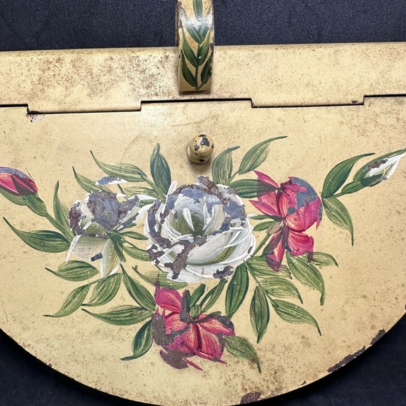 Vintage 1970s Toleware Crumb Tray Silent Butler Not Cleaned Afraid to Mess up‎ - Picture 13 of 14